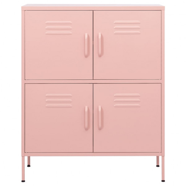 Armario de almacenamiento acero rosa 80x35x101.5 cm M 3