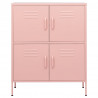 Armário de arrumação aço 80x35x101.5 cm rosa 3