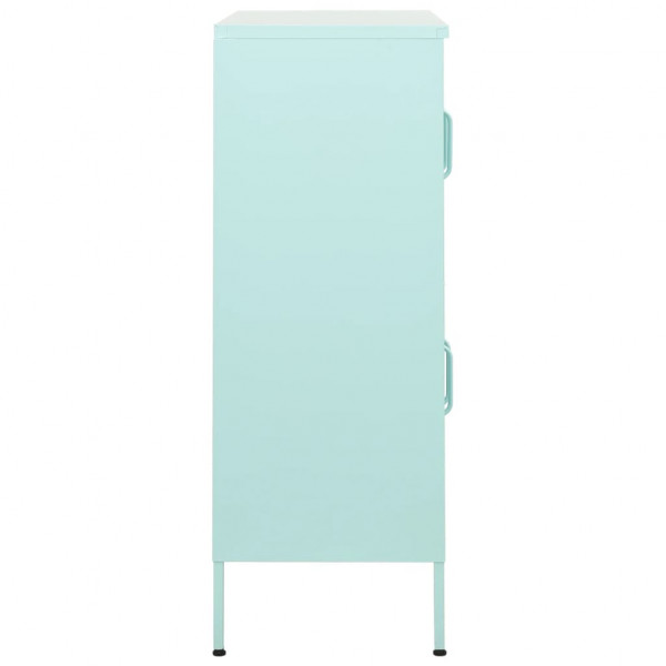 Armário de arrumação aço 80x35x101.5 cm verde-hortelã M 4