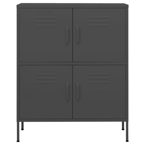Armario de almacenamiento acero gris antracita 80x35x101.5 cm M 3