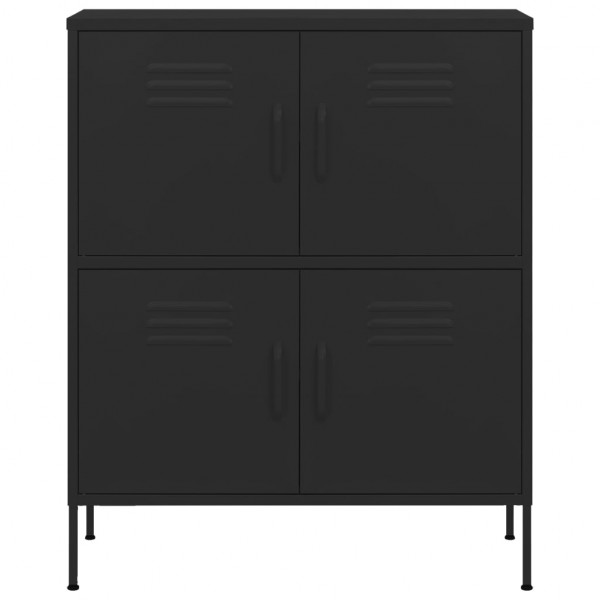 Armário de arrumação aço 80x35x101.5 cm preto M 3