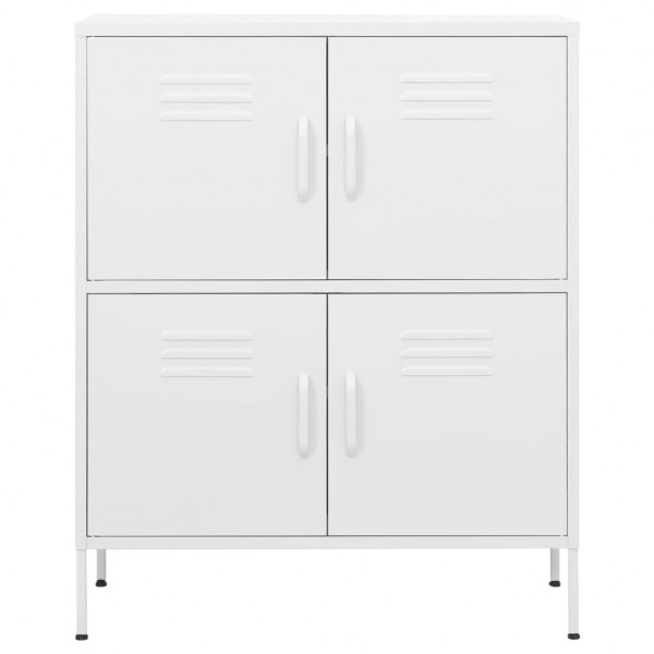 Armario de almacenamiento acero blanco 80x35x101.5 cm M 3