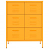 Armario almacenamiento acero amarillo mostaza 80x35x101.5 cm 3