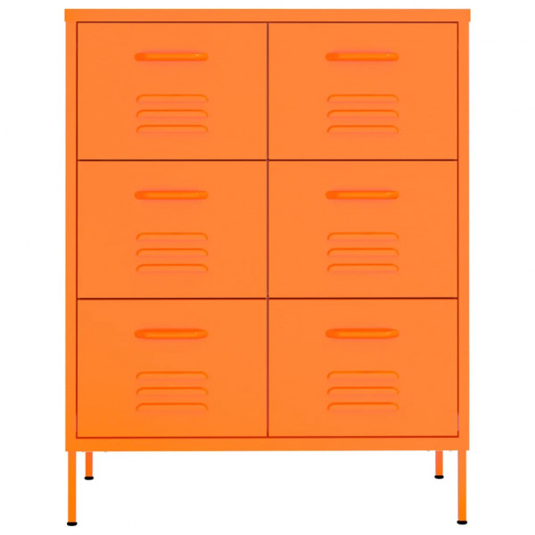 Armario de almacenamiento acero naranja 80x35x101.5 cm M 3