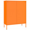 Armario de almacenamiento acero naranja 80x35x101.5 cm 5