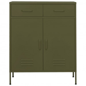 Armário de arrumação aço 80x35x101.5 cm verde-azeitona H