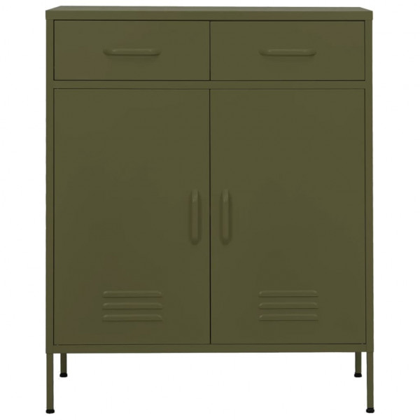 Armario de almacenamiento acero verde oliva 80x35x101.5 cm M 2