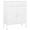 Armario almacenamiento acero blanco 80x35x101.5 cm 1