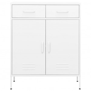 Armario almacenamiento acero blanco 80x35x101.5 cm H