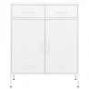 Armário de arrumação aço 80x35x101.5 cm branco 2