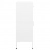 Armário de arrumação aço 80x35x101.5 cm branco 3