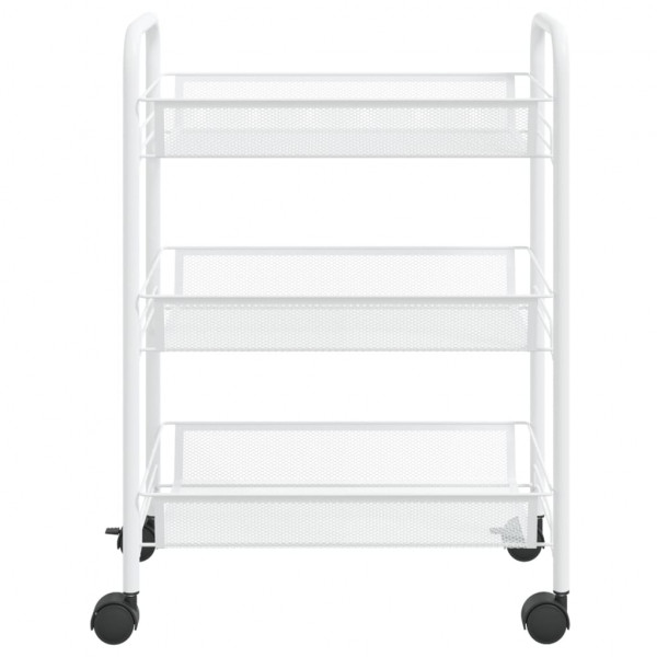 Carrito de cocina 3 niveles hierro blanco 46x26x64 cm M 3