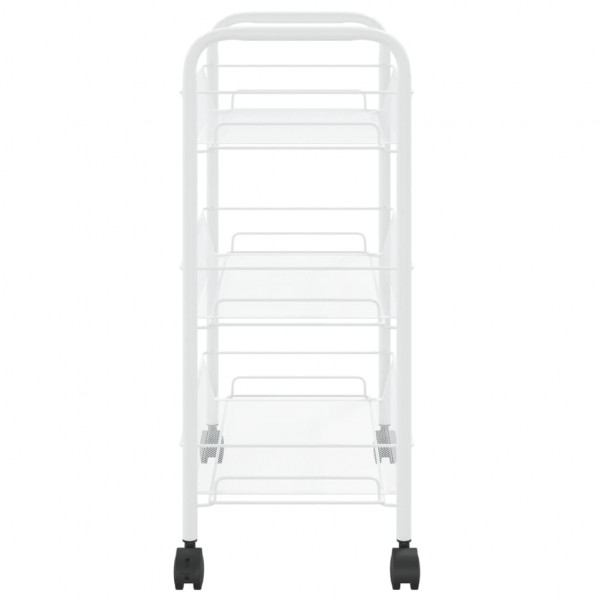 Carrito de cocina 3 niveles hierro blanco 46x26x64 cm M 4