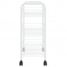 Carrito de cocina 3 niveles hierro blanco 46x26x64 cm 4