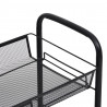 Carrito de cocina 4 niveles hierro negro 46x26x85 cm 5