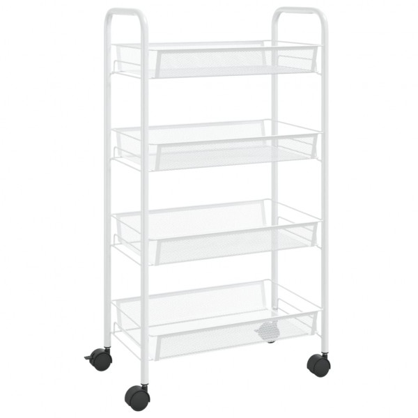 Carrito de cocina 4 niveles hierro blanco 46x26x85 cm M 2