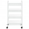 Carrito de cocina 4 niveles hierro blanco 46x26x85 cm 3