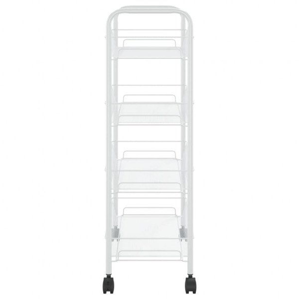 Carrito de cocina 4 niveles hierro blanco 46x26x85 cm M 4