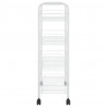 Carrinho de cozinha com 4 prateleiras ferro 46x26x85 cm branco 4
