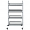 Carrito de cocina 4 niveles hierro gris 46x26x85 cm 3