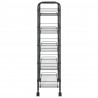 Carrinho de cozinha com 5 prateleiras ferro 46x26x105 cm preto 4