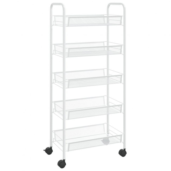 Carrito de cocina 5 niveles hierro blanco 46x26x105 cm M 2