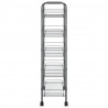 Carrito de cocina 5 niveles hierro gris 46x26x105 cm 4