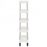 Carrito de cocina 5 niveles hierro y ABS blanco 42x29x128 cm 4