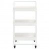 Carrito de cocina 3 niveles hierro y ABS blanco 42x35x85 cm 3