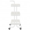 Carrito de cocina 3 niveles hierro y ABS blanco 42x35x85 cm 4
