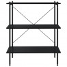 Estantería de 3 niveles negro 80x40x92 cm 3
