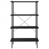 Unidade com 4 prateleiras 80x40x130 cm preto 3