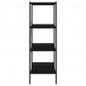 Unidade com 4 prateleiras 80x40x130 cm preto 4
