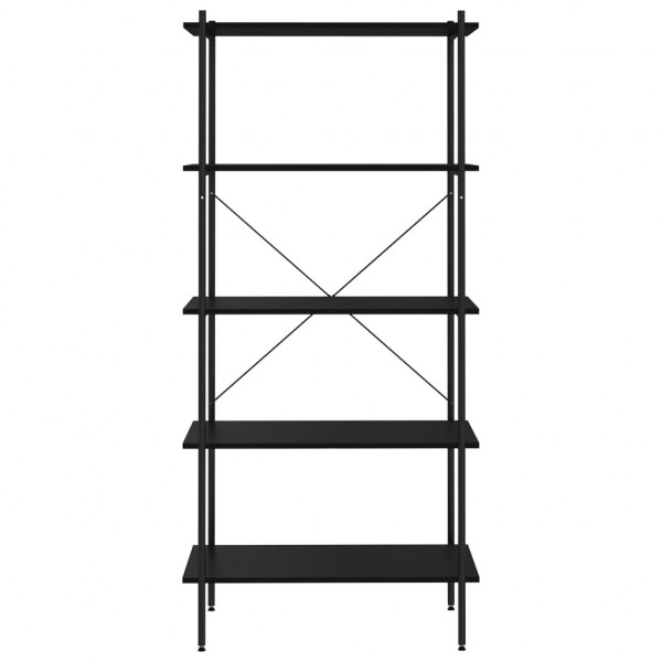 Unidade com 5 prateleiras 80x40x163 cm preto M 3