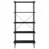 Unidade com 5 prateleiras 80x40x163 cm preto 3