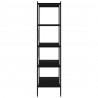 Unidade com 5 prateleiras 80x40x163 cm preto 4