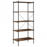 Unidade com 5 prateleiras 80x40x163 cm preto/natural 5