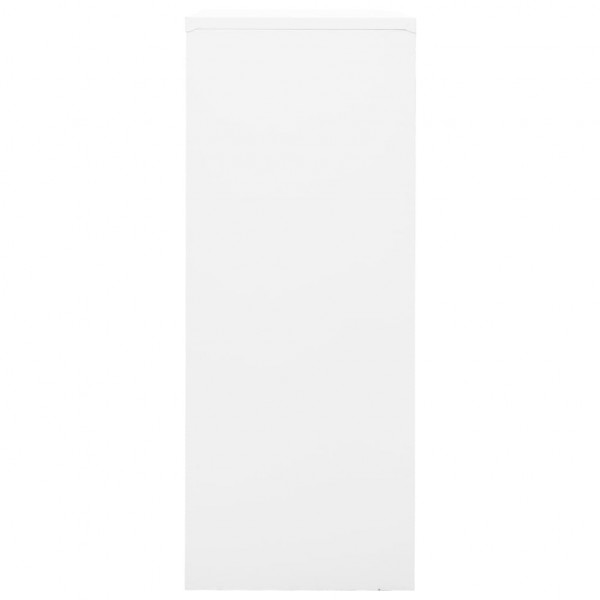 Armario de oficina de acero blanco 90x40x102 cm M 3