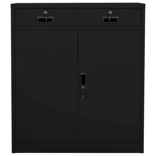 Armário de escritório 90x40x102 cm aço preto M 2
