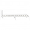 Estrutura de cama pequena solteiro 75x190cm pinho maciço branco 5