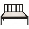 Estructura de cama madera maciza de pino negro 75x190 cm 4
