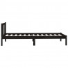 Estructura de cama madera maciza de pino negro 75x190 cm 5