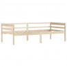 Estructura de cama de madera maciza de pino 90x200 cm 3