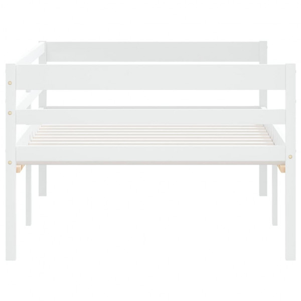 Estructura de cama de madera maciza de pino blanca 90x200 cm M 5