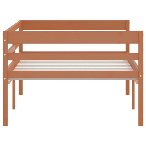 Estructura de cama madera maciza pino marrón miel 90x200 cm M 5