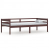 Estructura de cama madera maciza pino marrón oscuro 90x200 cm 2