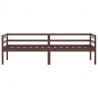 Estrutura de cama 90x200 cm pinho maciço castanho-escuro 4