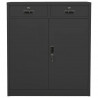 Armário de escritório 90x40x102 cm aço antracite 2