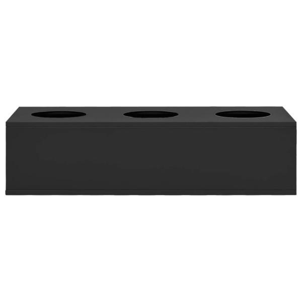 Caja de flores de oficina de acero gris antracita 90x40x23 cm M 3