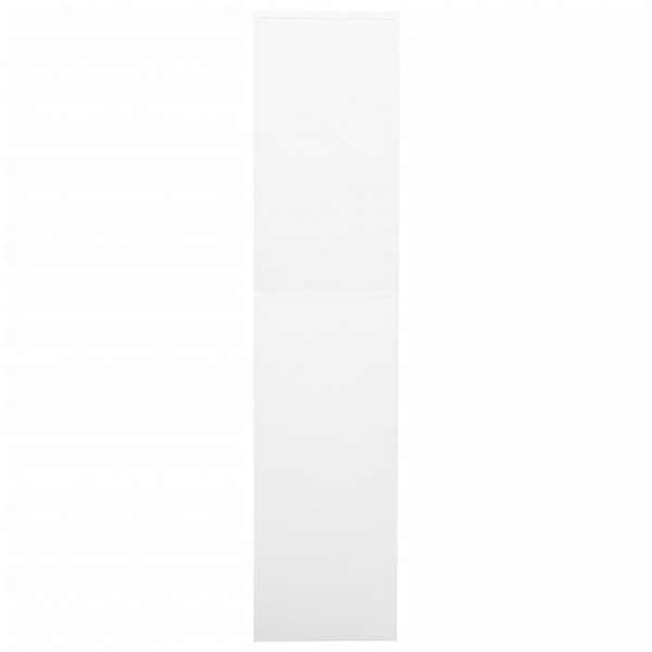 Armario oficina acero vidrio templado blanco 90x40x180 cm M 3